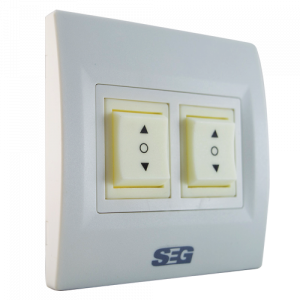SEG - TECLA DE PARED MECANICA 2 CANALES PARA MOTORES TUBULARES SG - SEG